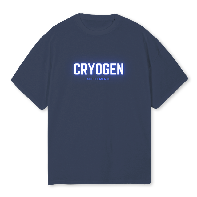 CRYOGENOVERSIZEDT Navy Blue Oversized Tee.