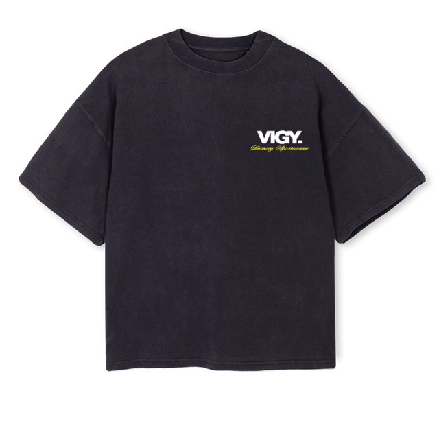 AGAINSTBLACK Vintage Black Oversized Boxy Tee.