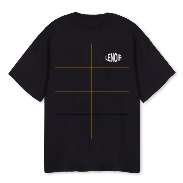 BLACKBLURLENOIR Black Oversized Tee.
