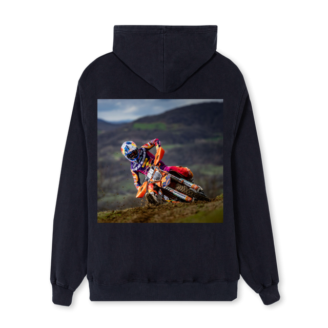 DEFINITIU Vintage Black Regular Hoodie.