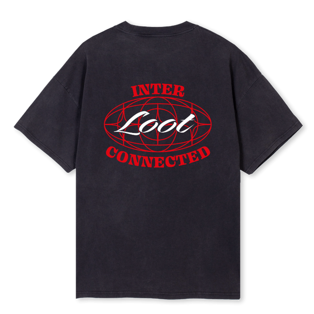 INTERSHIRTME Vintage Black Oversized Tee.