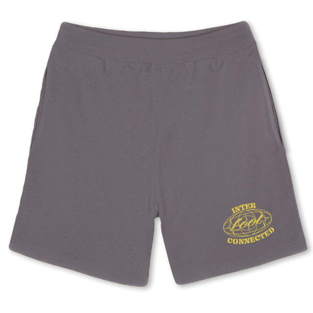 INTERSHORTSYELLOW Pigment Grey Relaxed Sweatshorts.