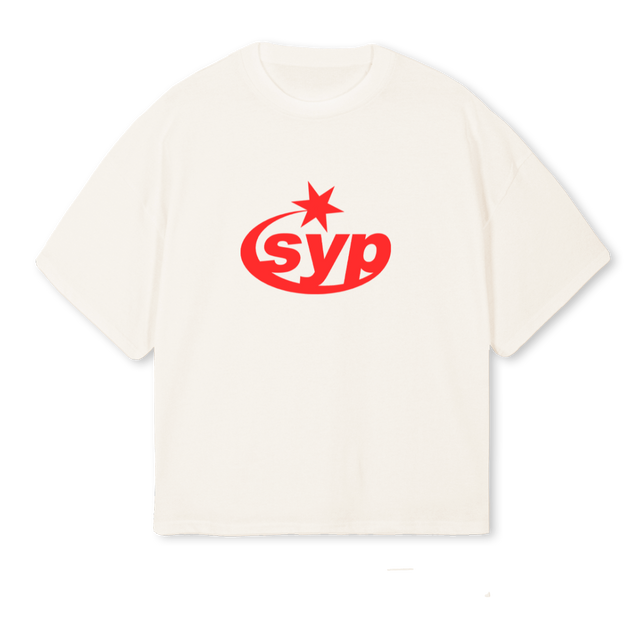 MAKEAWISHRED Vintage White Oversized Boxy Tee.
