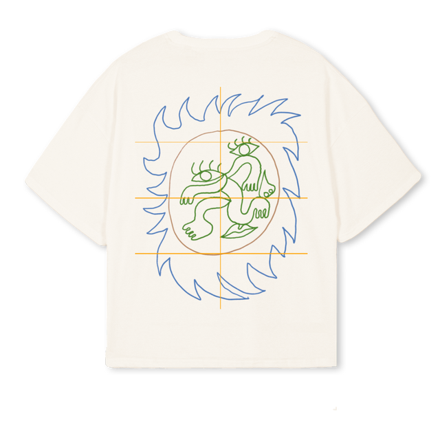 KIDSUMMERDANCETWHITE Vintage White Oversized Boxy Tee.