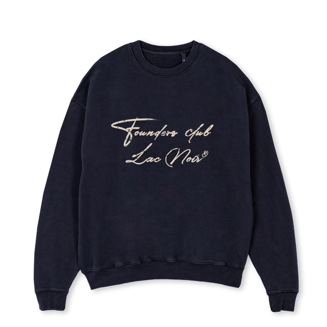 FOUNDERSCLUBTOFIRE Vintage Black Oversized Crewneck Sweater.