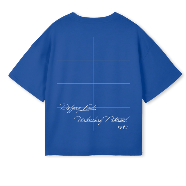 LAPLAYABLUE Cobalt Blue Oversized Boxy Tee.
