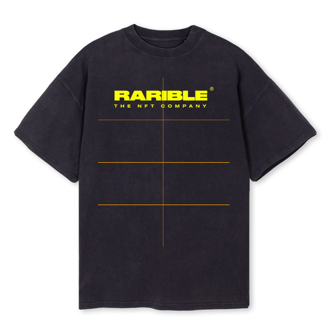 RARIBLEXL Vintage Black Oversized Tee.