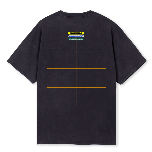 RARIBLEXL Vintage Black Oversized Tee.