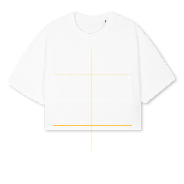 TSHIR White Cropped Oversized Tee.