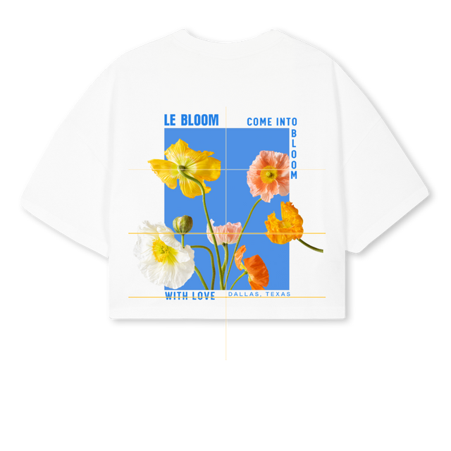 TSHIR White Cropped Oversized Tee.