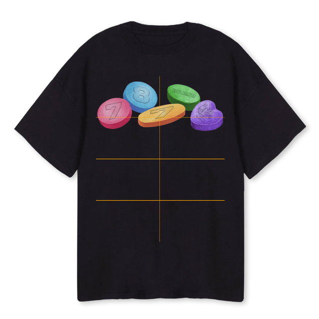 DONTUSE Black Oversized Tee.