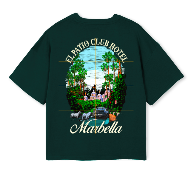 HOTELTEEGREEN Wild Green Oversized Boxy Tee.