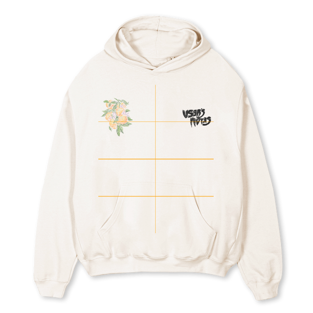 DELMARHOODIE Vintage White Oversized Hoodie.