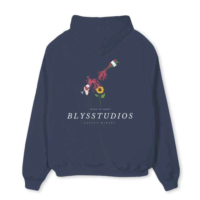 BLYS Navy Blue Oversized Hoodie.