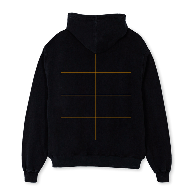 HOODBLACK Black Oversized Hoodie.