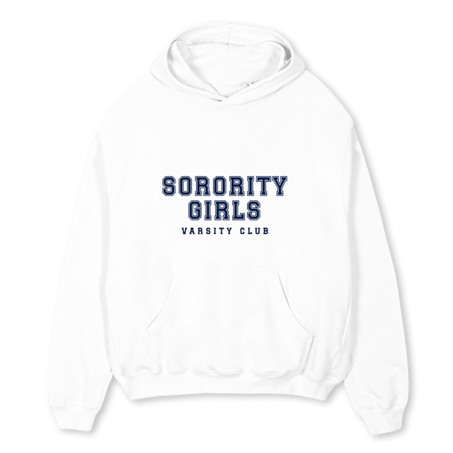 VCWHITENAVYHOODIE White Oversized Hoodie.