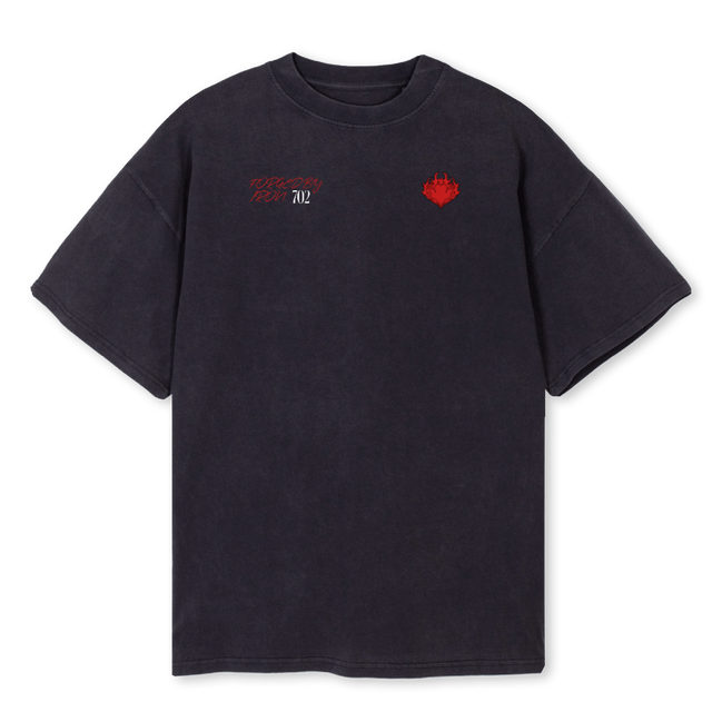 BLOODIR Vintage Black Oversized Tee.