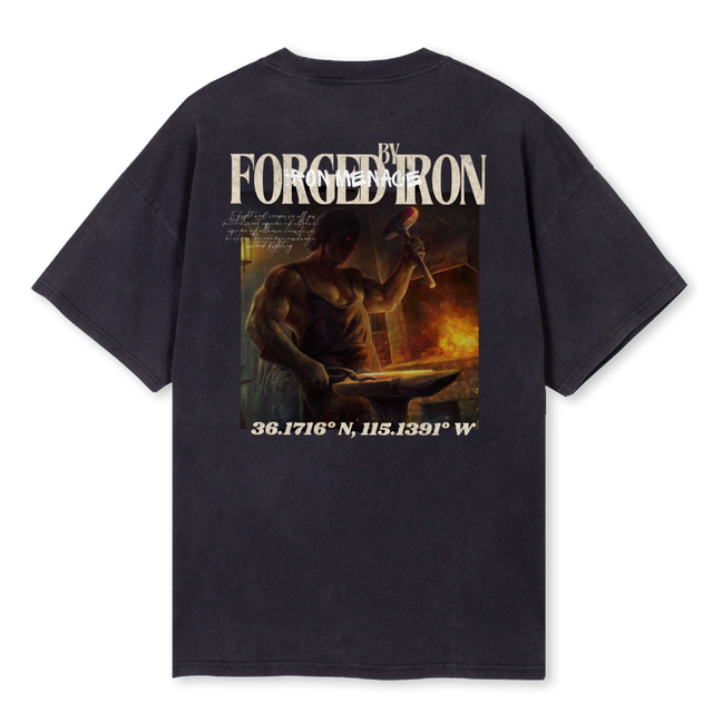 IRONMENACE Vintage Black Oversized Tee.