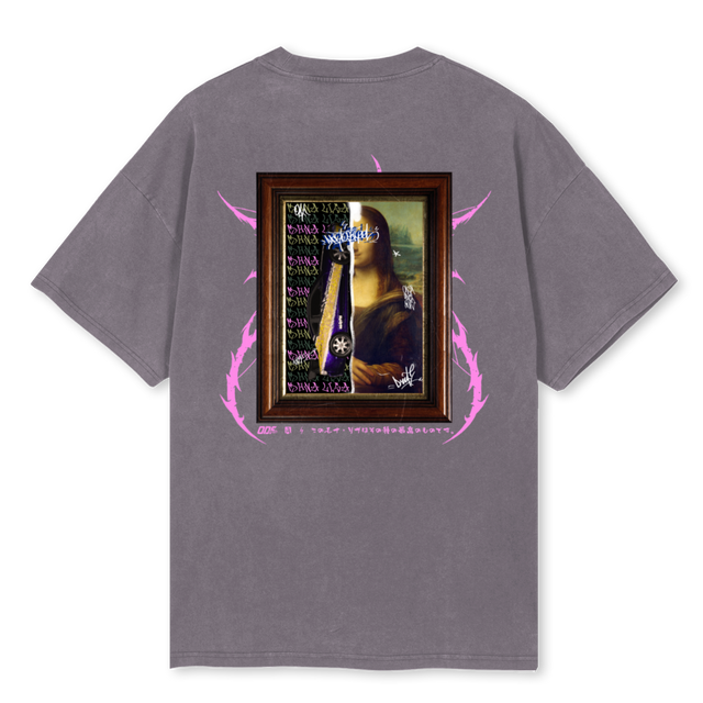 MONAII Pigment Grey Oversized Tee.