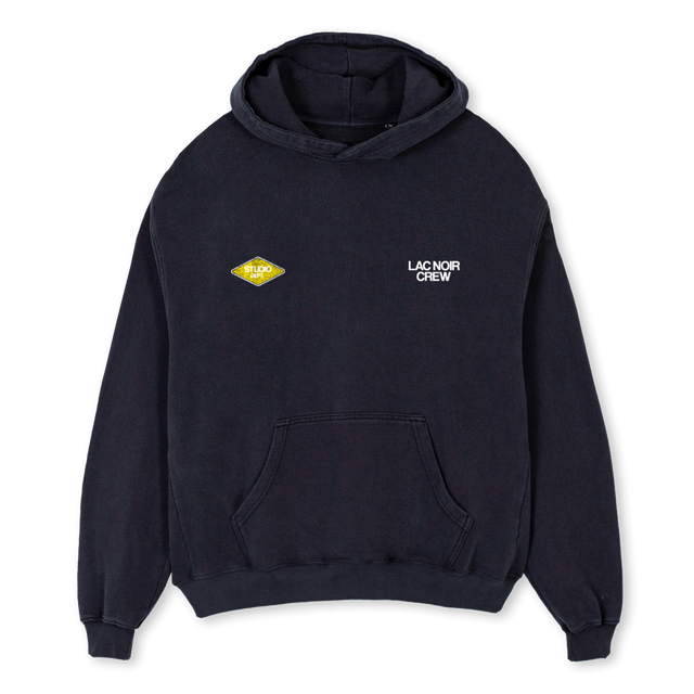 STUDIOWEAR Vintage Black Oversized Hoodie.