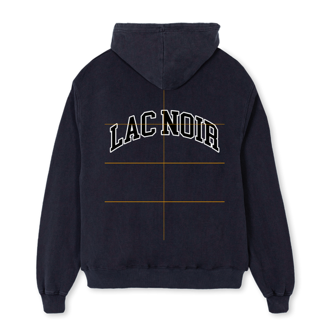 AMERICANTHREE Vintage Black Oversized Hoodie.
