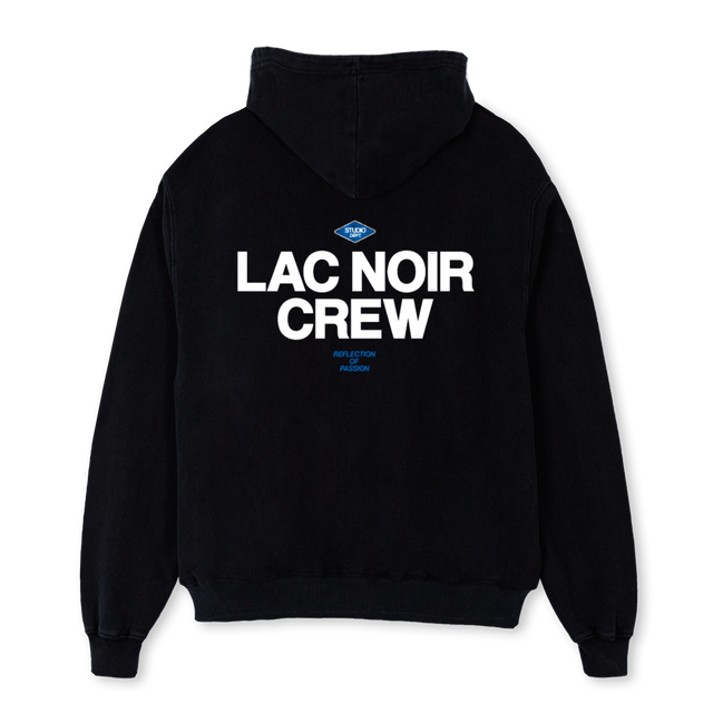 STUDIOCREW Black Oversized Hoodie.