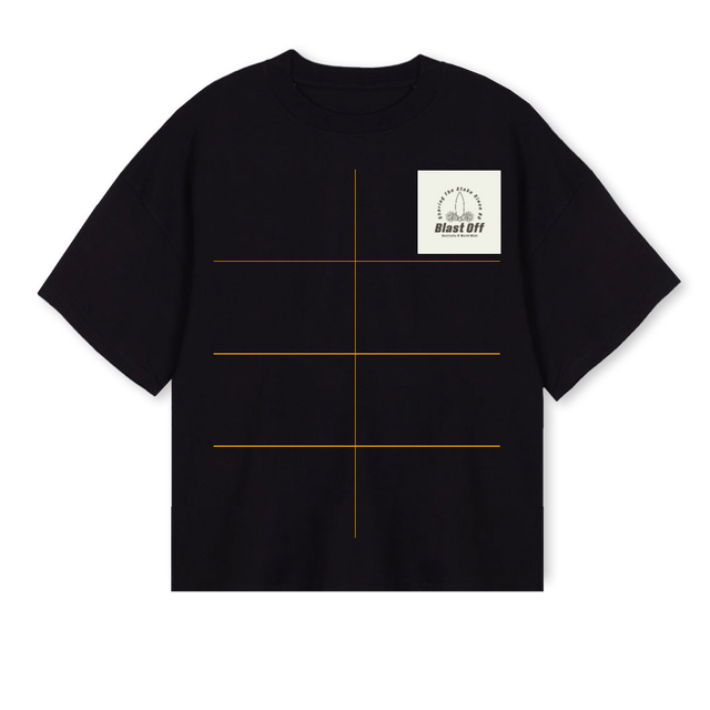 BLAST Black Oversized Boxy Tee.
