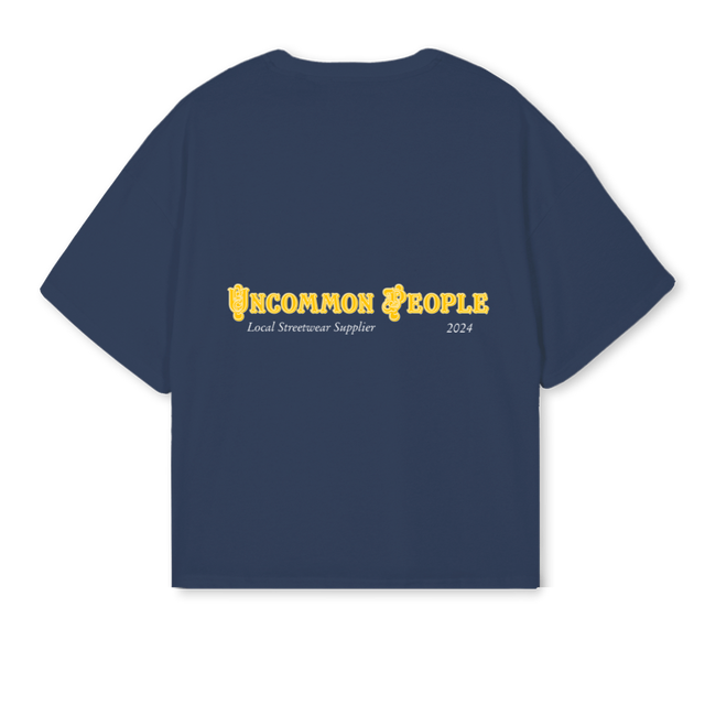 PHARMA_2 Navy Blue Oversized Boxy Tee.