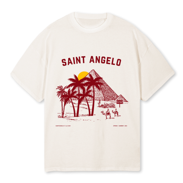 PALM Vintage White Oversized Tee.