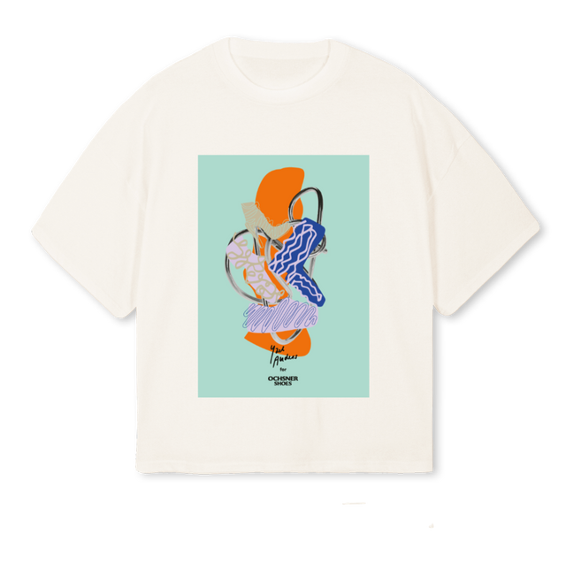 OPENINGTWO Vintage White Oversized Boxy Tee.