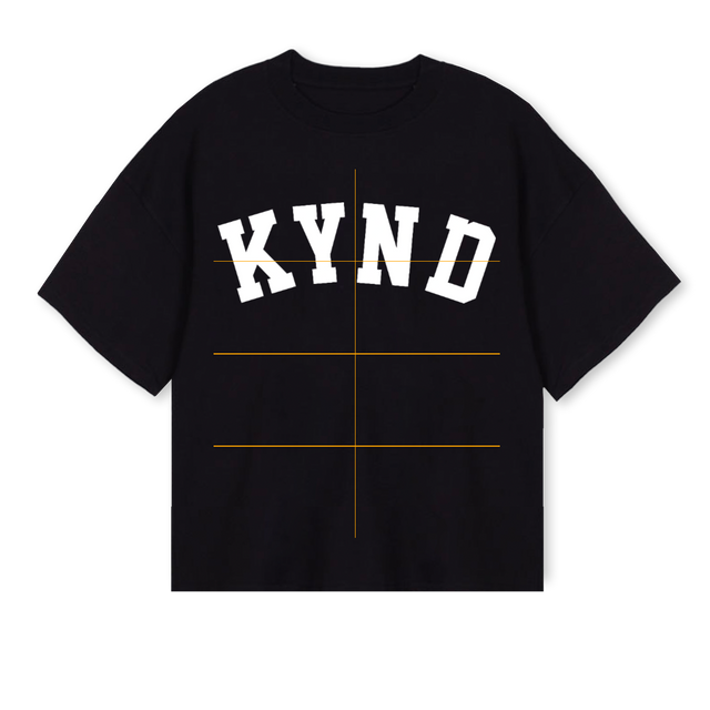 KYNDVARSITYTEEBLACK Black Oversized Boxy Tee.