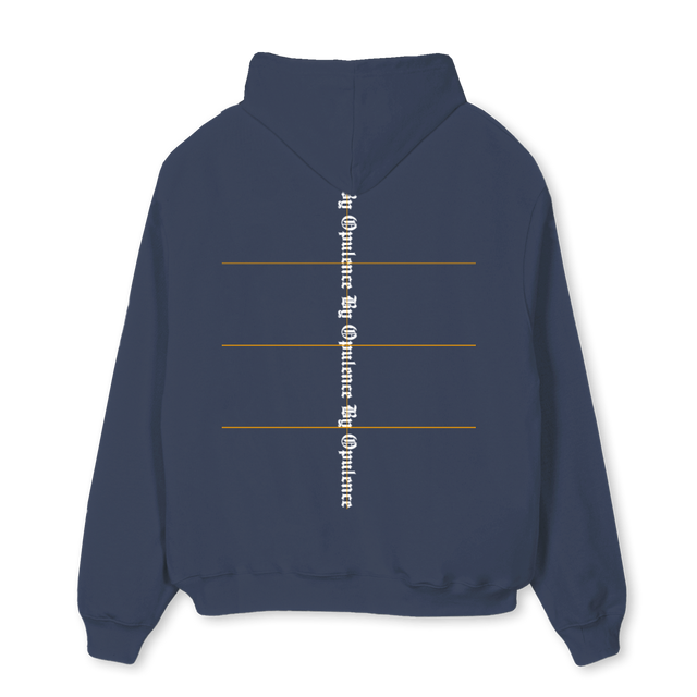 BYOPNAVYOH Navy Blue Oversized Hoodie.