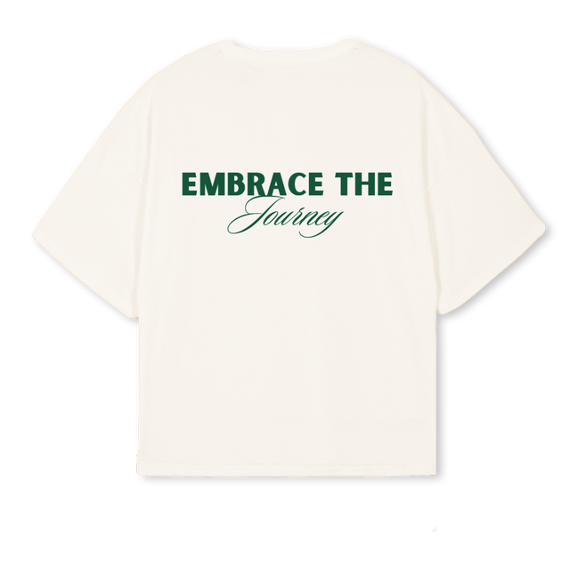 EMBRACE Vintage White Oversized Boxy Tee.