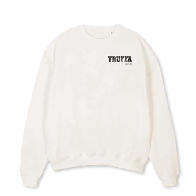 TR Vintage White Oversized Crewneck Sweater.