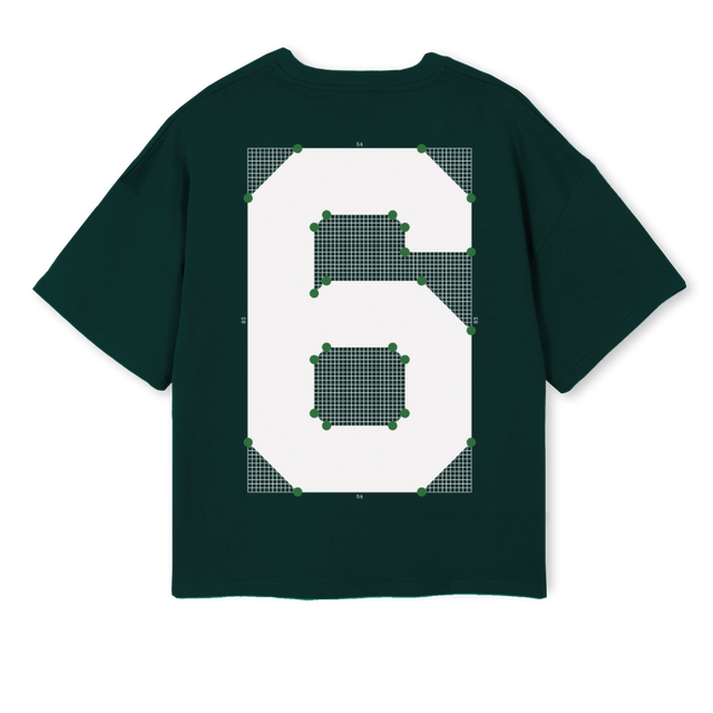 CCZEROZEROTHREE Wild Green Oversized Boxy Tee.