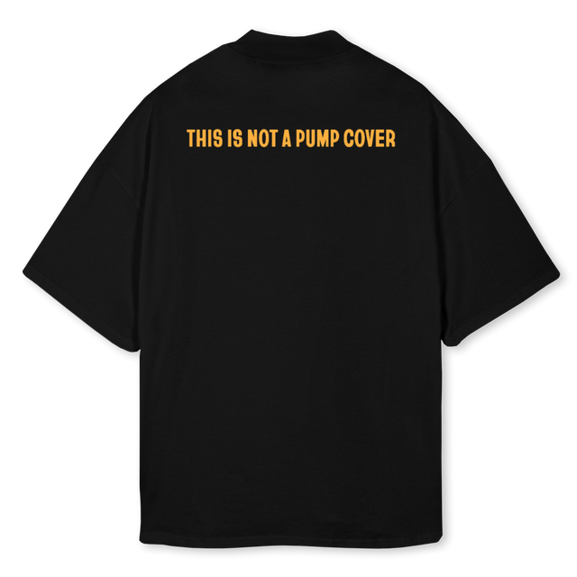 EAWATHLETICS Black Oversized Mock Neck Tee.