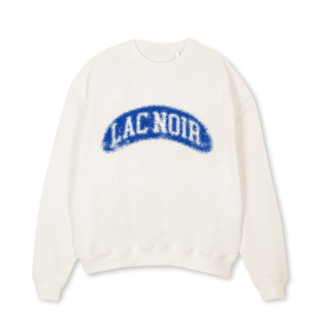 BLUEMIST Vintage White Oversized Crewneck Sweater.