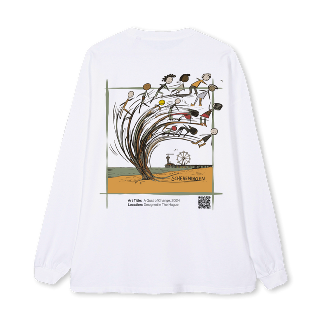 WALOSTOFCHANGELSTS White Oversized LS Tee.