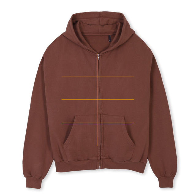 BROWNZIPSAMPLE Vintage Brown Oversized Zipped Hoodie.