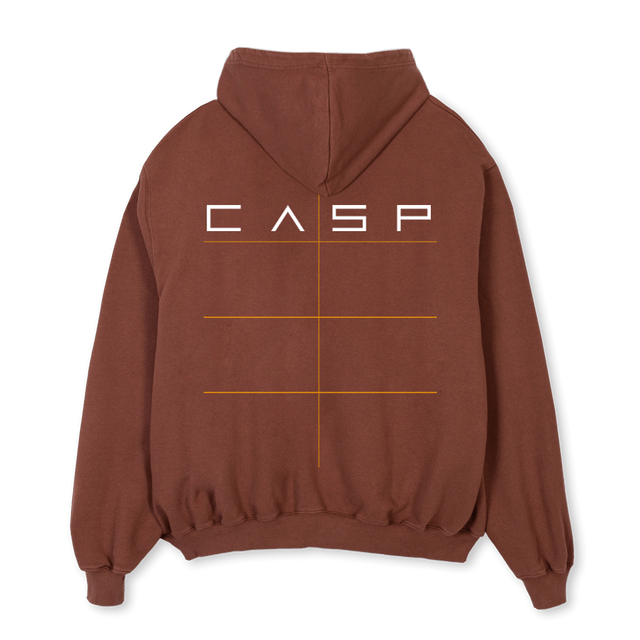 BROWNZIPSAMPLE Vintage Brown Oversized Zipped Hoodie.