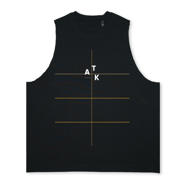 ATKVEST Deep Black Oversized Vest.