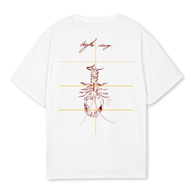 KYKCATERING White Oversized Tee.
