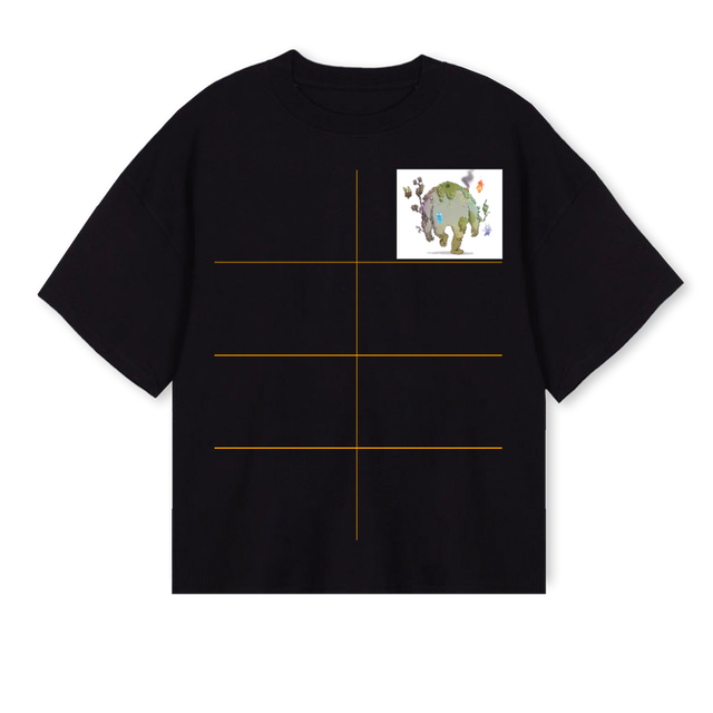 JESTERINA_2 Black Oversized Boxy Tee.