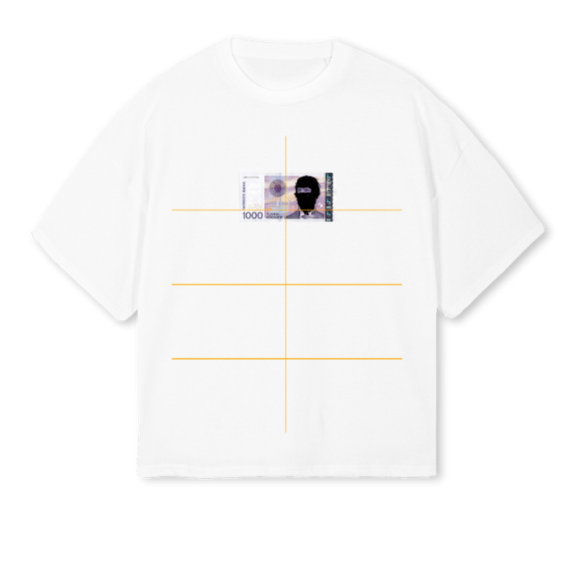 ARIFMUNCH White Oversized Boxy Tee.