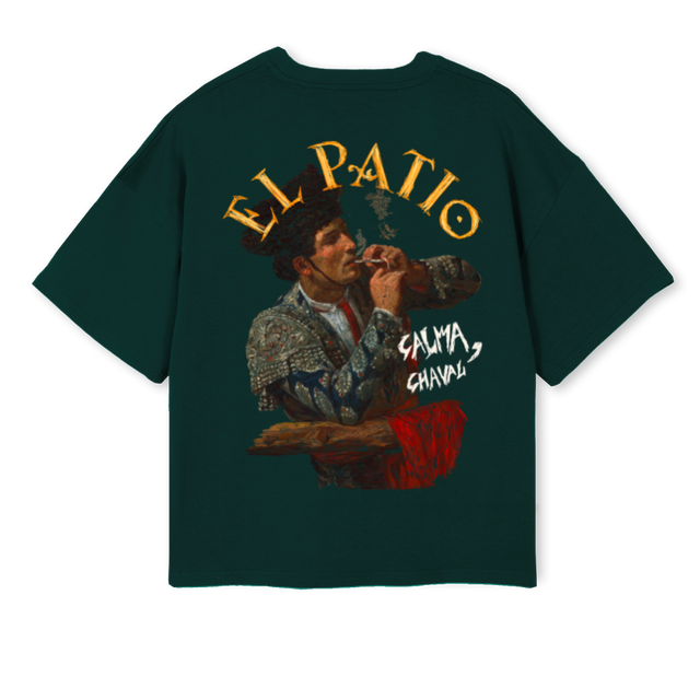 CALMACHAVALTEE Wild Green Oversized Boxy Tee.