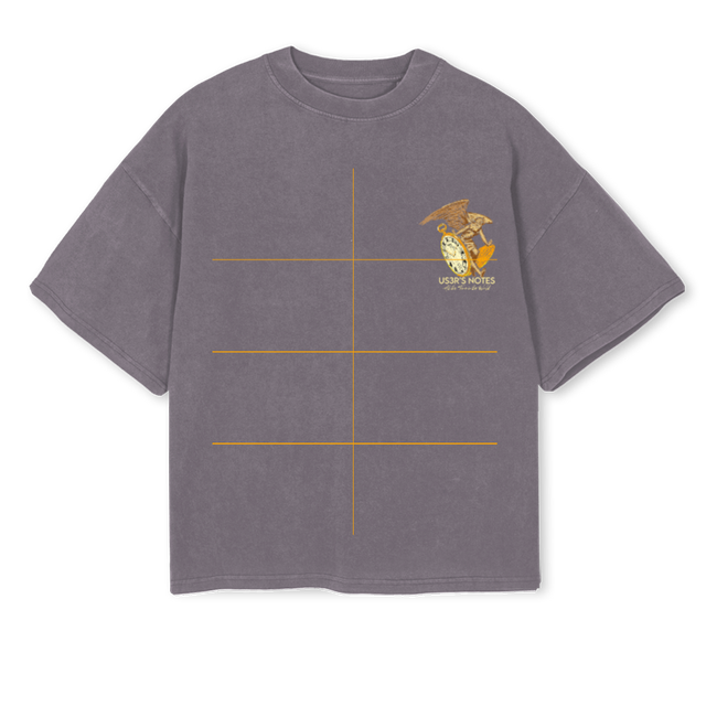 TIMETEEBOXY Pigment Grey Oversized Boxy Tee.