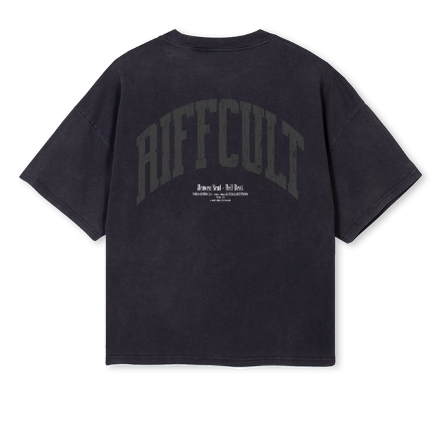 DOBYTEE Vintage Black Oversized Boxy Tee.
