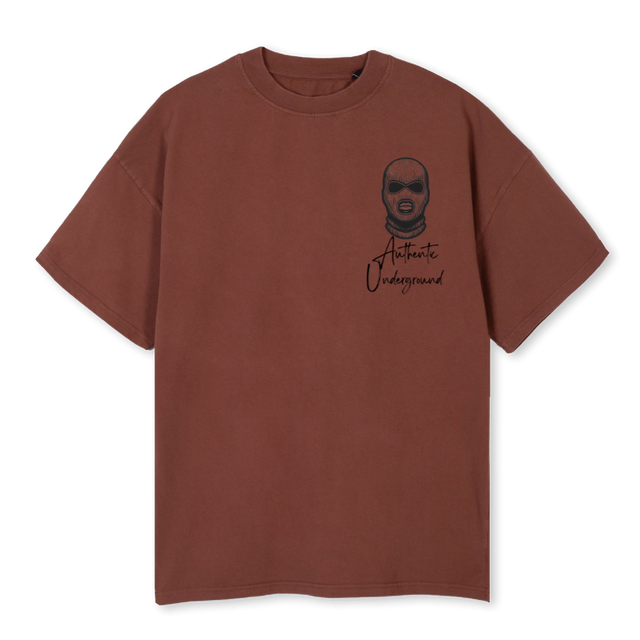 AGAIN Vintage Brown Oversized Tee.