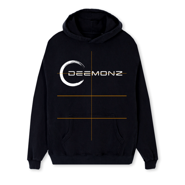 DMZBLKHOODIE Black Regular Hoodie.