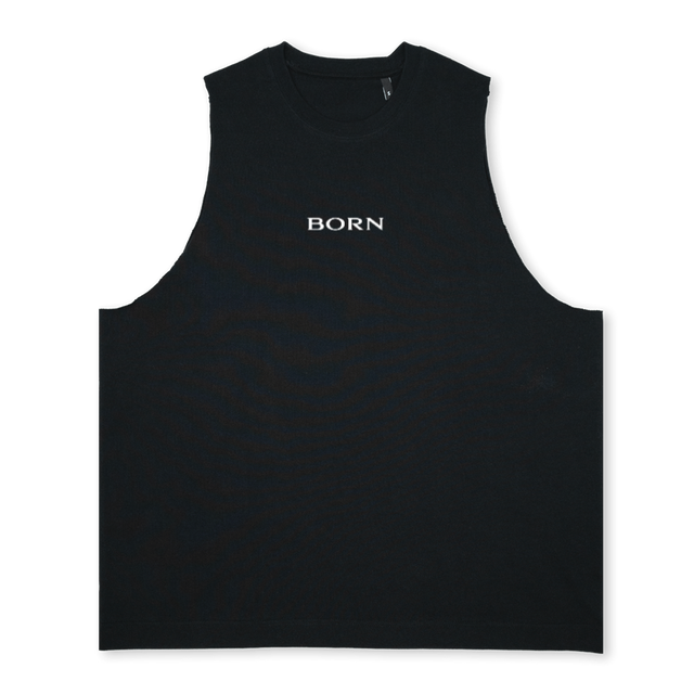 SAINTSINNERSSINGLET Deep Black Oversized Vest.